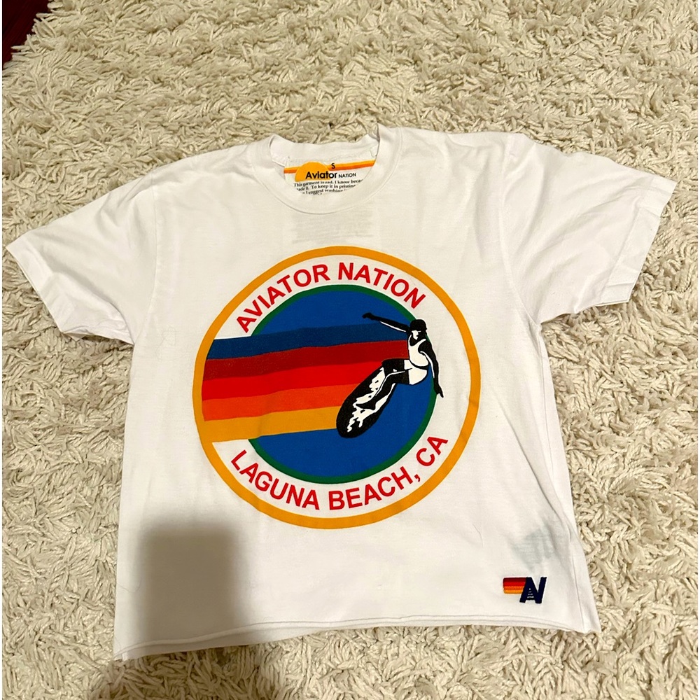 Aviater nation boyfriend tee